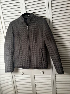 Jane Ashley Light Gray-Green Quilted Jacket